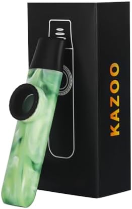 Jade Style Kazoo, Adjustable Tone Professional ABS Resin Kazoo with Five Flute Diaphragms and Sling for Music Enthusiasts (Green) Jade Style Kazoo, Adjustable Tone Professional ABS Resin Kazoo with Five Flute Diaphragms and Sling for Music Enthusiasts (Green)