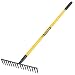 Truper 31391 Tru Pro Heavy Duty Road Rake with 16-Teeth, Fiberglass Handle, 10-Inch Grip, 60-Inch