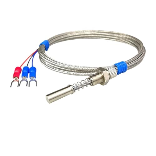 Sonda Pt100 de 3 hilos impermeable con cable de 1m para medición industrial