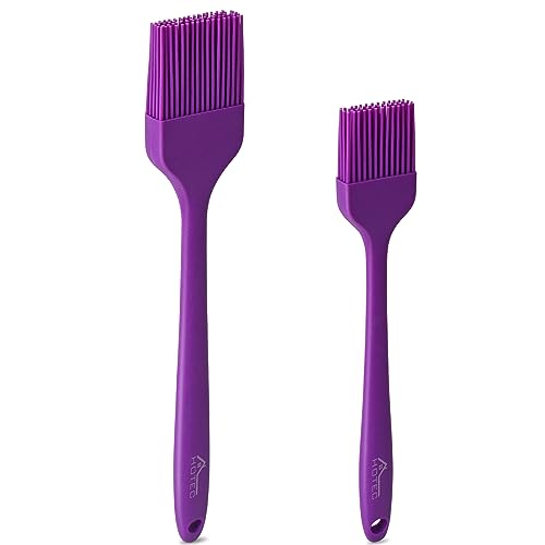 HOTEC 600°F Heat Resistant Silicone Basting &Pastry Brushes,...
