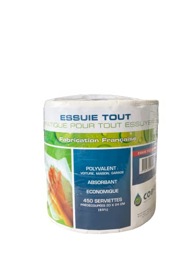 Fashion Manufacturer Bobine Blanche essuie-Tout très résistante avec Une Grande capacité d'absorption - 450 Feuilles Cover