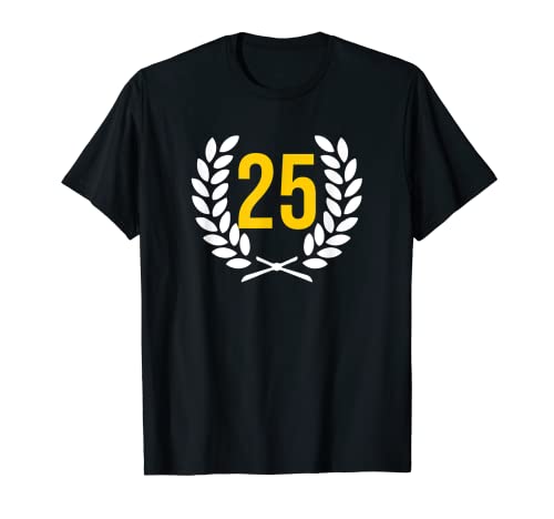 25 números cumpleaños 25 años aniversario 25 aniversario Camiseta