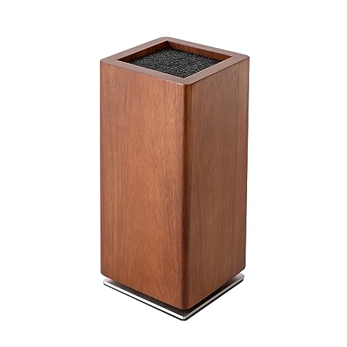 Ceppo portacoltelli girevole a 360° magnetico 1600 Gs magnete nero coltello rotante magnetico 15 mm blocco coltelli senza lame con base antiscivolo per cucine domestiche, ristoranti