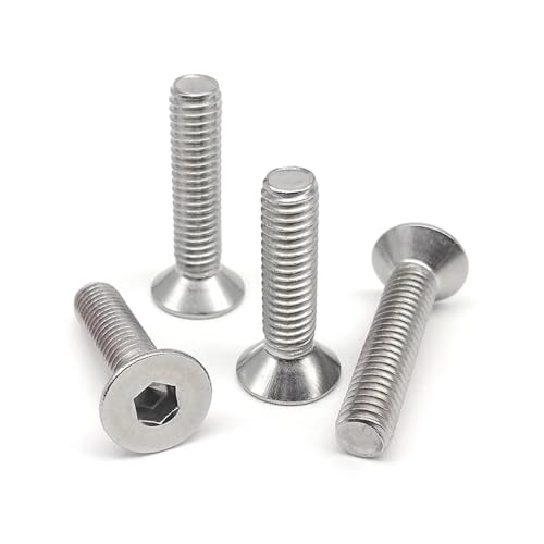 Hexagon Hex Socket Head Flat Countersunk Allen Bolt Screw(Grade 10.9 Steel,10pcs M6x35mm)4
