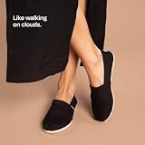 TOMS Damskie wsuwane tenisówki w stylu espadryli, w swobodnym stylu - czarne, 8.5