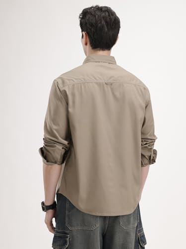 Image of WROGN Men's Polycotton Shirt | Solid | Comfort Fit