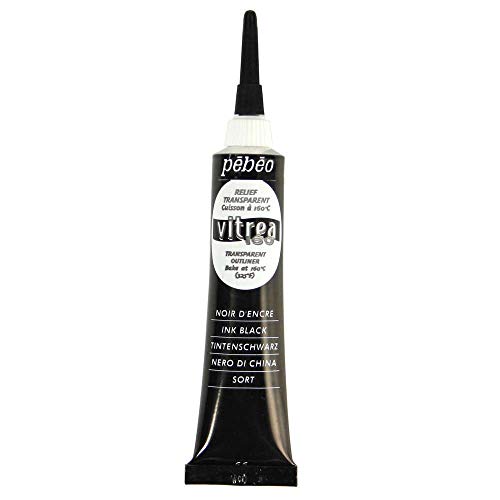 Pebeo glass water-based acrylic paint Vitorea 160 out liner NO.66 Black
