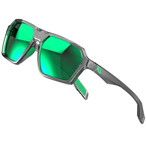 Attcl Gafas De Sol Polarizadas Para Hombre, Gafas Deportivas Casuales Con Protección Uv, Marco Hexagonal Tr90, Cleargrey Verde Espejado, Medium Attcl Gafas De Sol Polarizadas Para Hombre, Gafas Deportivas Casuales Con Protección Uv, Marco Hexagonal Tr90, Cleargrey Verde Espejado, Medium