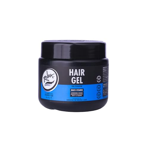 Rolda Multi Vitamin Hair Gel for Men - Medium Hold Styling Gel with Aloe Vera & Pro-Vitamin B5 - Wet Look Finish, Medium Hold, High Shine - Alcohol & Paraben Free (8.81 oz)