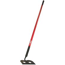 BULLY TOOLS Mason Hoe Tool - 12-Gauge Heavy Duty Garden Hoe with Fiberglass Long Handle for Digging, Spreading & Mixing Concrete, Soil Cultivation, Ideal for Gardening - 100% Made in The USA, 58-Inch