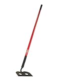 BULLY TOOLS Mason Hoe Tool - 12-Gauge Heavy Duty Garden Hoe with Fiberglass Long Handle for Digging, Spreading & Mixing Concrete, Soil Cultivation, Ideal for Gardening - 100% Made in The USA, 58-Inch