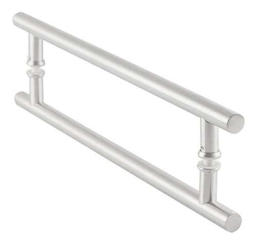 Puxador Porta Pivotante 30cm Aço Inox Tubular Redondo Cor:Escovado Fosco