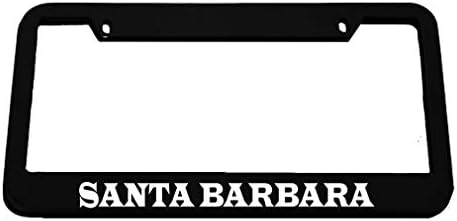 Speedy Pros Santa Barbara Zinc Metal License Plate Frame Car Auto Tag Holder - Black 2 Holes image 5