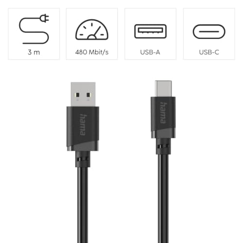 Hama Câble de charge USB USB 2.0 USB A mâle USB C® mâle 3 00201814 - vue 3