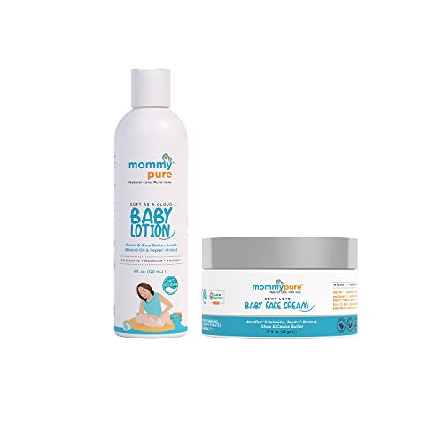 Mommypure Natural Baby Face Cream 50 gm | Body Lotion 120 ml | Non Sticky, No Harmful Chemicals | Dermatologically Tested, Toxin Free Pack of 2