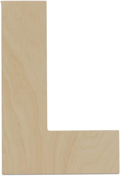 Woodpeckers Wooden Letter L Cutouts 12", Wooden Letters for Wall Decor, Home Decor, Crafts, and Party Decorations