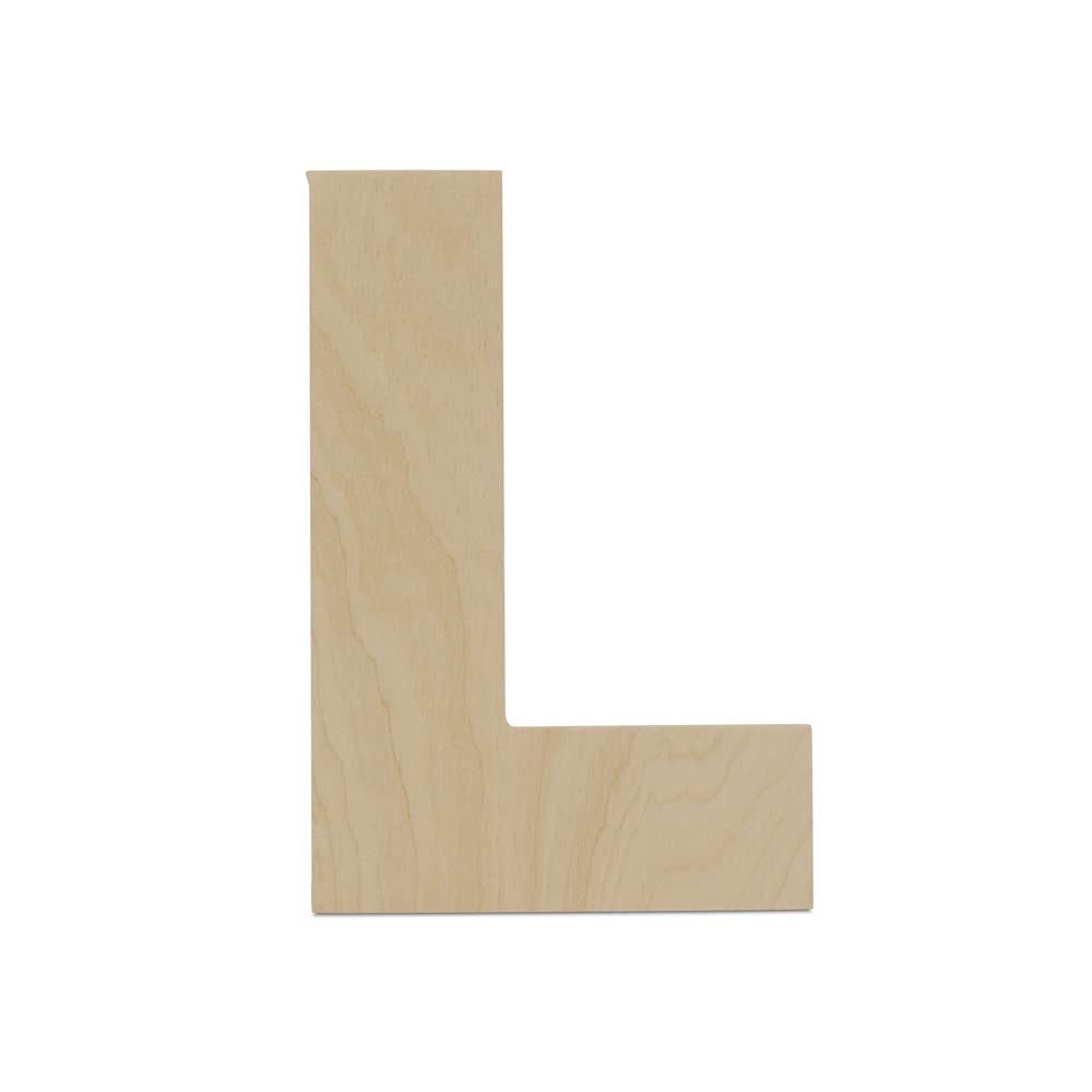 Woodpeckers Wooden Letter L Cutouts 12", Wooden Letters for Wall Decor, Home Decor, Crafts, and Party Decorations