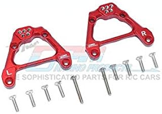Axial SCX10 III AXI03007 Upgrade Parts Aluminum Adjustable Rear Damper Mount - 2Pc Set Red