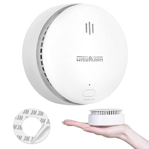 Smoke Alarms for Home, 10-Year Battery, Smoke Alarm, Fire Alarm with Test/Silence Button, Smoke Detector Certificated by TUV Conforms to EN14604 Standard (1pcs)