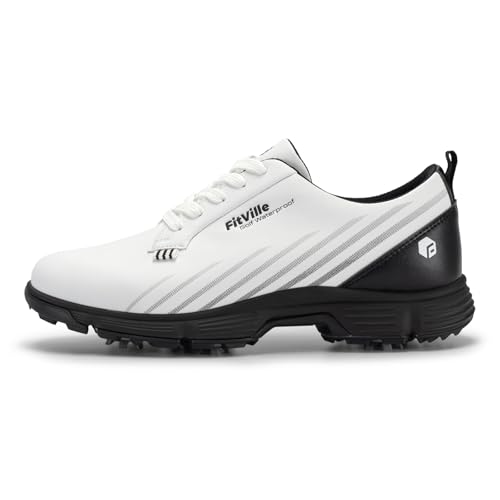 FitVille Waterproof Golf Shoes Mens with Replaceable Spikes...