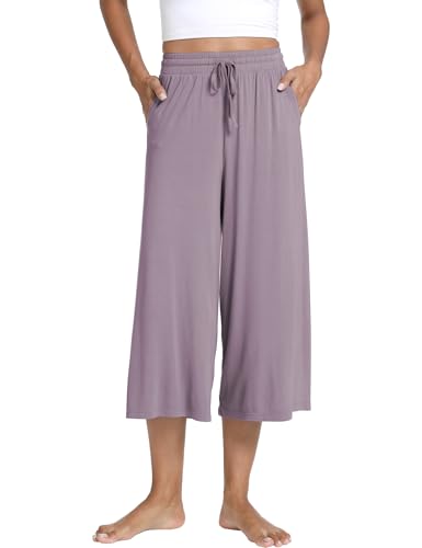 LazyCozy Women's Bamboo-Derived Viscose Capri...