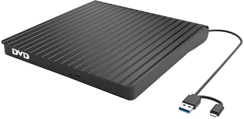 Lectora Externa CD/DVD USB-C y USB 3.0 para Laptop y PC miniatura 1