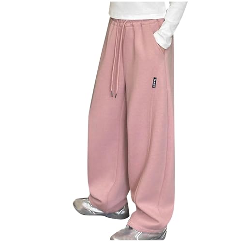 Wide Leg Sweatpants Girls Dance Pants Teen Cotton Athletic Joggers Trendy Winter Warm Kids Fashion Clothes