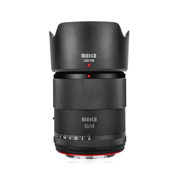 Meike 55mm F1.4 Standard Aperture APS-C Frame Auto Focus Fixed Prime Portrait Lenses for Sony E Mount Mirrorless Cameras ZV-E10 ZVE10 II A6600 A6400 A5000 A5100 A6000 A6100 A6300 A6500 A6700