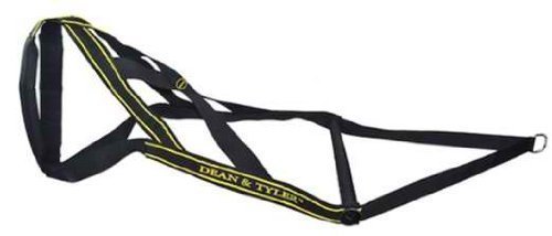 Dean & Tyler Nylon Weight Pulling Harness, Fits Heads Up to 22-Inch Diameter, Small, Black/Yellow