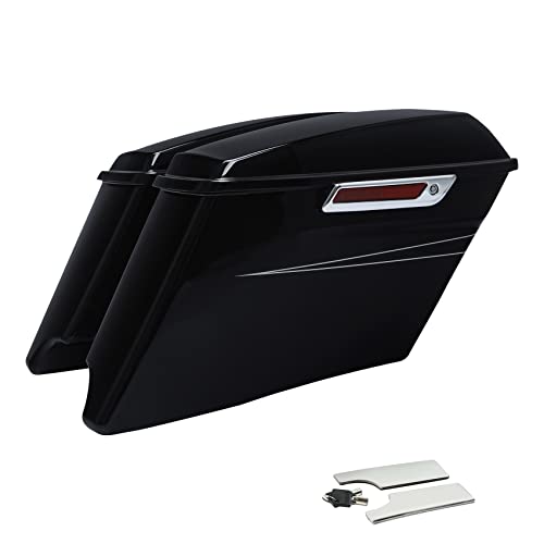 Alforjas rígidas HR3 Vivid Black (Pinstripe) de 4 pulgadas estiradas, compatibles con Harley Road Glide Special FLTRXS y Street Glide Special FLHXS (2015-2016) miniatura 1