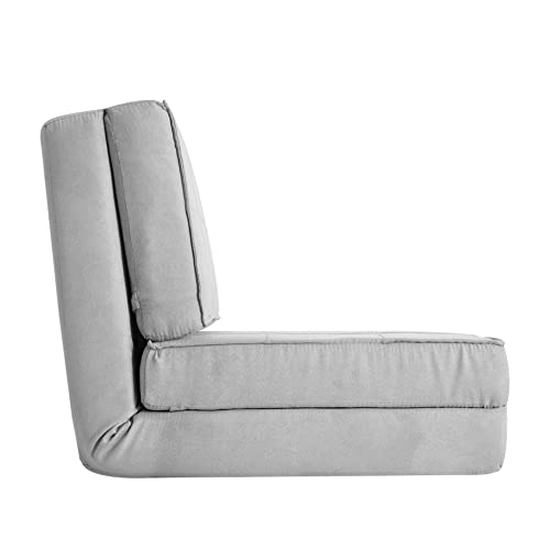 Urban Shop Ultra Suede Convertible Flip Chair, L28.5 X W29.53 X H23.0, Grey #TOP3