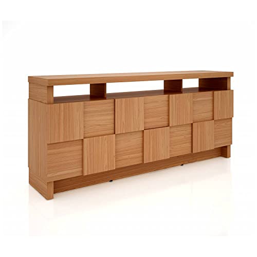 Balcão Buffet Tamburato Quadriculado 2 Portas TB282 100% MDF Dalla Costa - Freijó