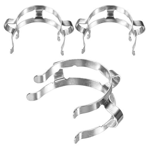 M METERXITY 3-Pack Lab Joint Clip, for 34/28 Glass Standard Ground Glass Joint Stainless Steel Lab Glassware Clamps for Laboratories/Home DIY/Industrial Repairs Conical Interface Clip