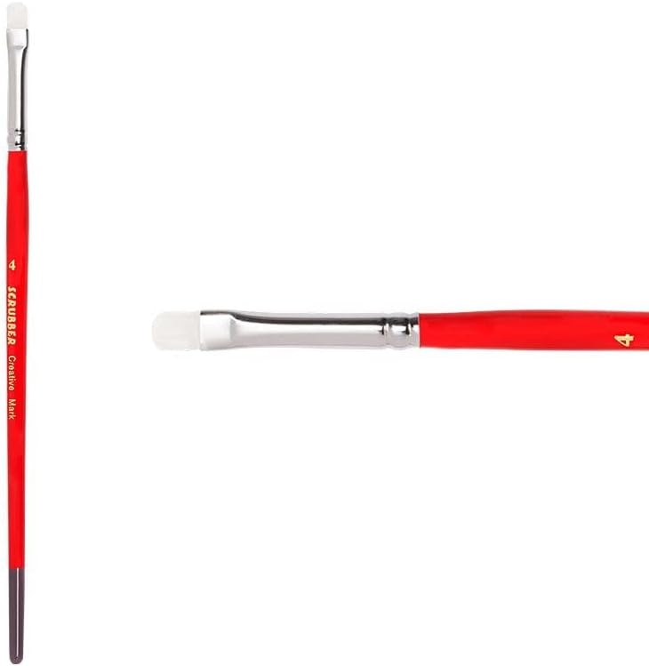 Creative Mark Scrubber Watercolor Brushes - Professional Watercolor Brushes for Scrubbing, Blotting, Re-Shaping Edges, and More! - # 4