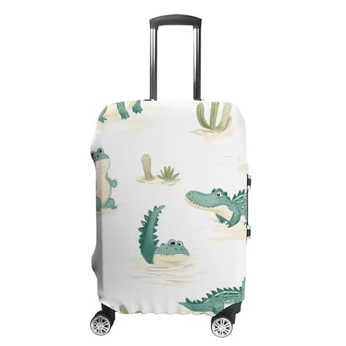 Cartoon Alligators Luggage Covers Washable Travel Suitcase Cover Elastic Baggage Protector