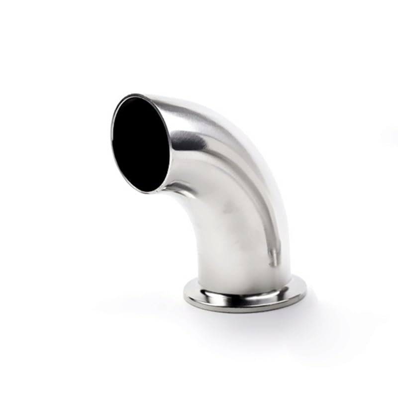 Tri Abrazadera de Soldadura de Extremo SS304 de Acero Inoxidable instalación de tuberías sanitarias con Codo de 90 Grados | 102mm x ferrule 119