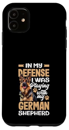Zu Meiner Verdeidigung War Mit Meinem Schaferhund Spielen �X�}�z�P�[�X iPhone 11 �p