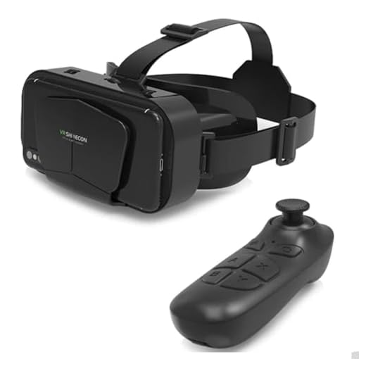 Óculos de Realidade Virtual Vr Shinecon G10 3d Com Controle Bluetooth Compatível Com Android e IOS