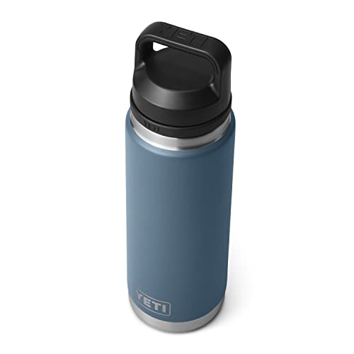 Image of YETI Rambler 26 oz Bottle, Leakproof, Vacuum Insulated, Stainless Steel with Chug Cap, Nordic Blue