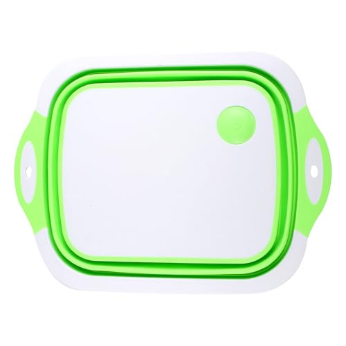 iplusmile 多機能折りたたみまな板 ドレインバスケット付き キッチン用頑丈耐久 折り畳み式収納コンパクト 水切り兼用調理器具