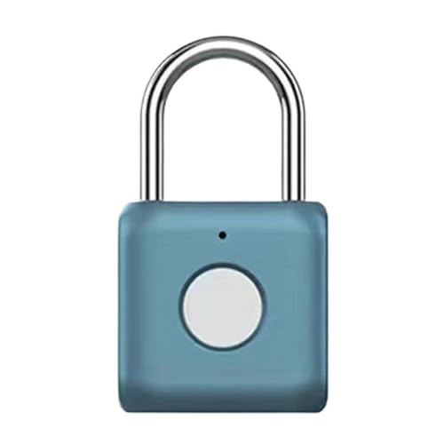 1Pc Blocco Impronte Digitali Keyless Impermeabile Antifurto Smart Lock Impronte Digitali Lucchetto con Sistema di Allarme Intelligente per la Sicurezza Domestica