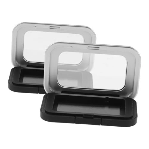LOLIPPYY Paleta De Maquillaje Portátil De 2 Piezas Para Sombras De Ojos Y Rubor, Con Espejo Magnético, Vacía, Para Guardar Cosméticos.