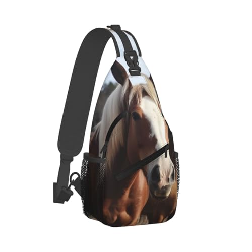 Bolso cruzado Horses Animals para hombres y mujeres miniatura 2
