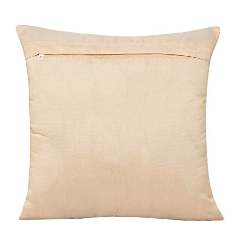 Image of RD TREND Jute Cushion Covers 16x16 Inch - Set of 5 | Digital Printed Decorative Throw Pillow Covers for Sofa, Couch, Living Room & Bedroom | Cushion Cases (Without Fillers)-Butterfly