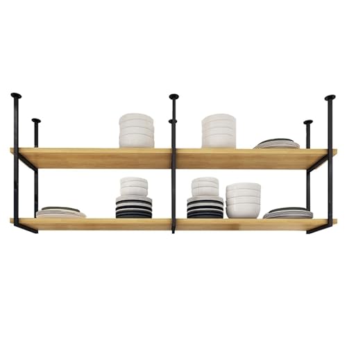Support rangement suspendu pour casseroles dans une cuisine ouverte