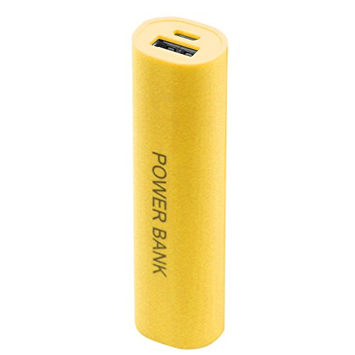 PHILSP Portatile Mobile USB Banca di Potere Della Cassa Della Batteria Della Scatola Per 1 x 18650 FAI DA TE Giallo