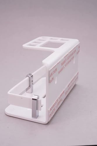 Image of self Adhesive Wall Mounted Acrylic Toothpaste Holder,Toothbrush Stand,Toothpaste Tubler for Bathroom Organizer Rack for Home(Black Acrylic) (Half White)