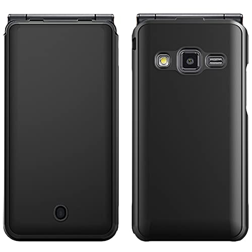 Shockproof Protection Hard Phone Case Protective Cover for Samsung Galaxy Folder 2 SM-G160 / SM-G160N / SM-G165N / SM-G1650 / SM-G1650W (Matte Black)