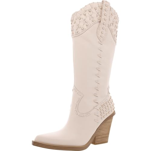 Botte mi-mollet femme Jessica Simpson Liselotte blanche craie taille 41