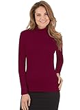 Trigema Damen 502010 Rollkragenpullover, Rot (Chianti-Melange 639), Medium